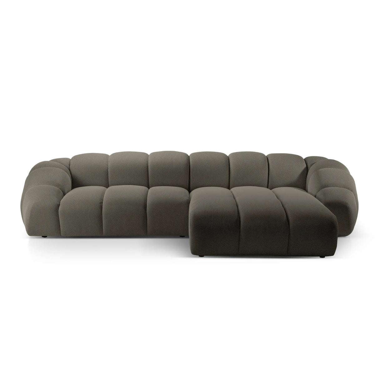 Diana 4-Sitzer Ecksofa Rechts, mit Bezug aus 3D (Son12) in Steel, 334x182 cm – Bild 1