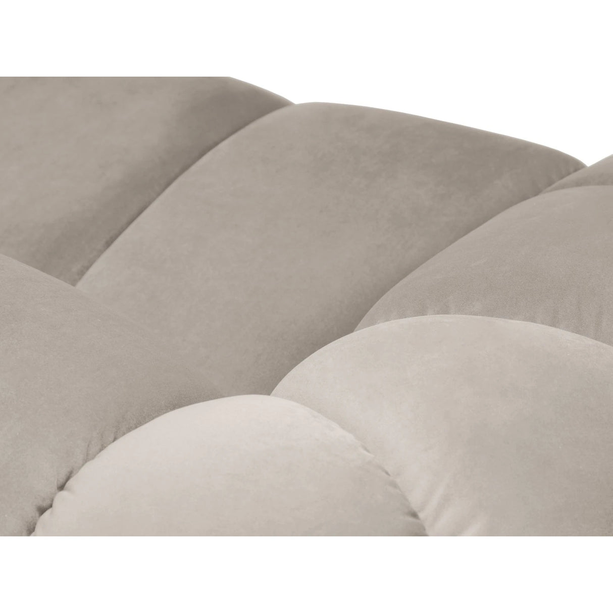 Diana 4-Sitzer Ecksofa Rechts, mit Bezug aus Samt (Sal1) in Beige, 334x182 cm – Bild 5