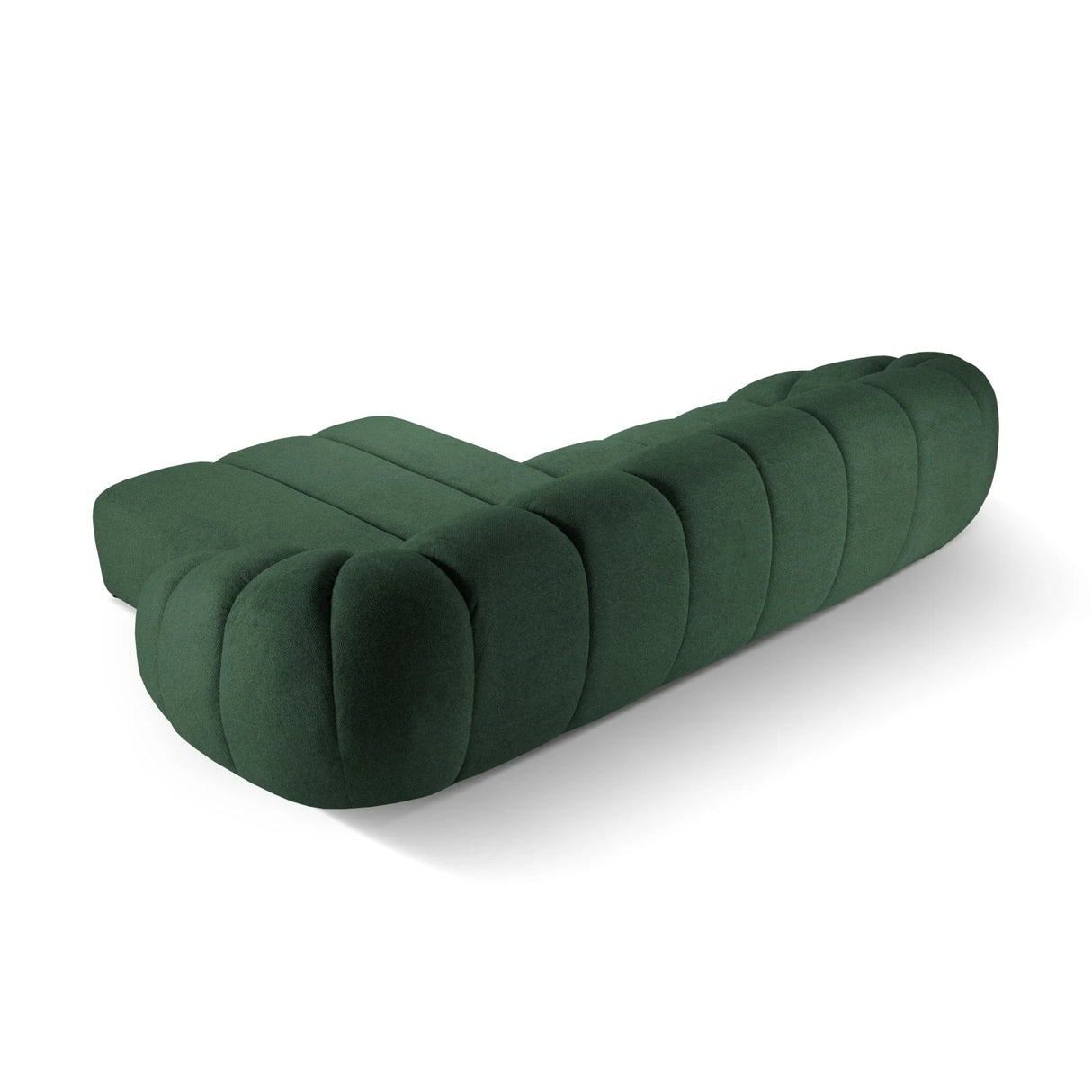 Diana 4-Sitzer Ecksofa Rechts, mit Bezug aus Strukturierter Stoff (Bub12) in Grün, 334x182 cm – Bild 5