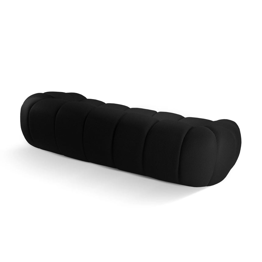 Diana 4-Sitzer Sofa mit Bezug aus 3D (Son19) in Schwarz, 294x114 cm – Bild 5