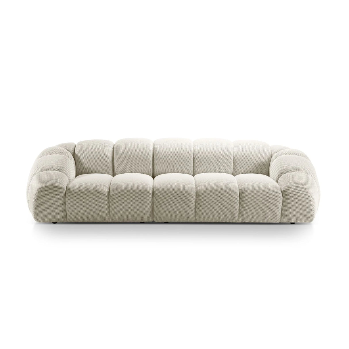 Diana 4-Sitzer Sofa mit Bezug aus 3D-Stoff, Samt oder Strukturstoff, 294x114 cm – Bild 1