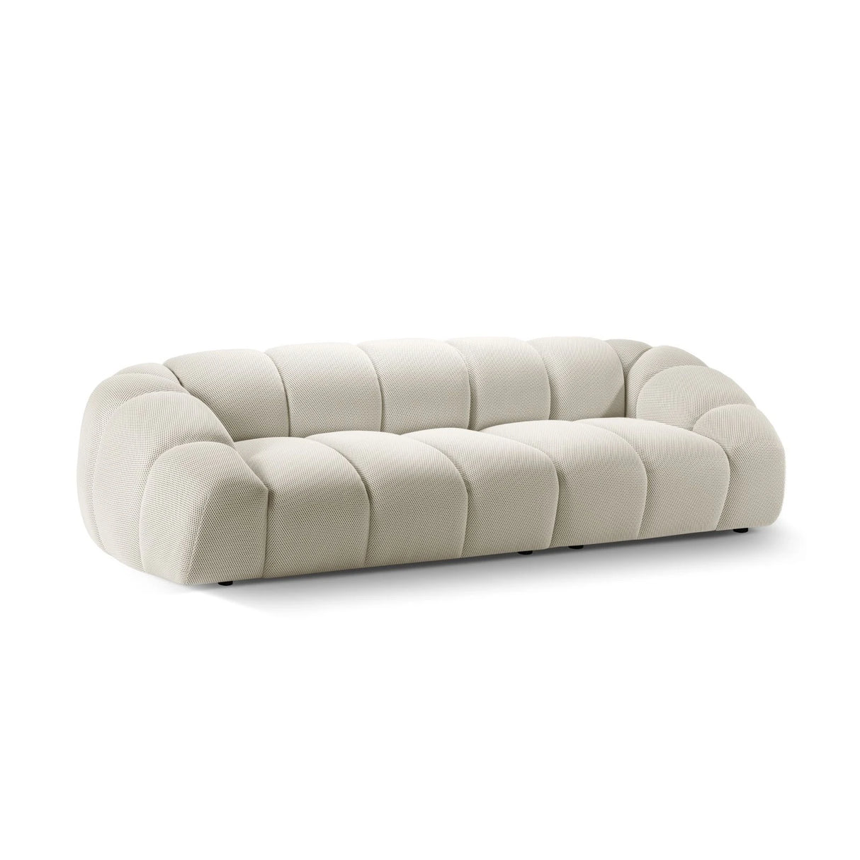 Diana 4-Sitzer Sofa mit Bezug aus 3D-Stoff, Samt oder Strukturstoff, 294x114 cm – Bild 4