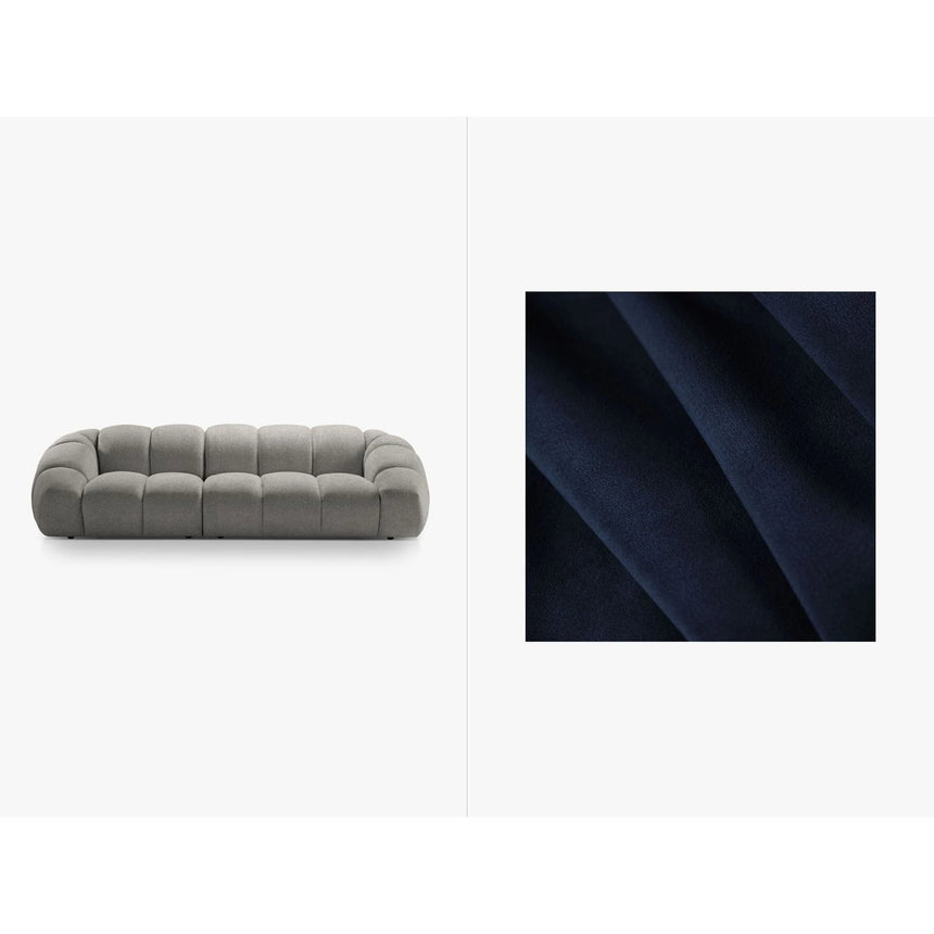 Diana 4-Sitzer Sofa mit Bezug aus Samt (Sal5) in Königsblau, 294x114 cm – Bild 1