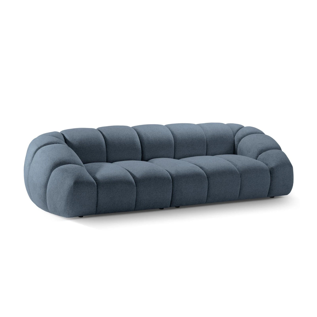 Diana 4-Sitzer Sofa mit Bezug aus Strukturierter Stoff (Bub15) in Blau Jeans, 294x114 cm – Bild 4