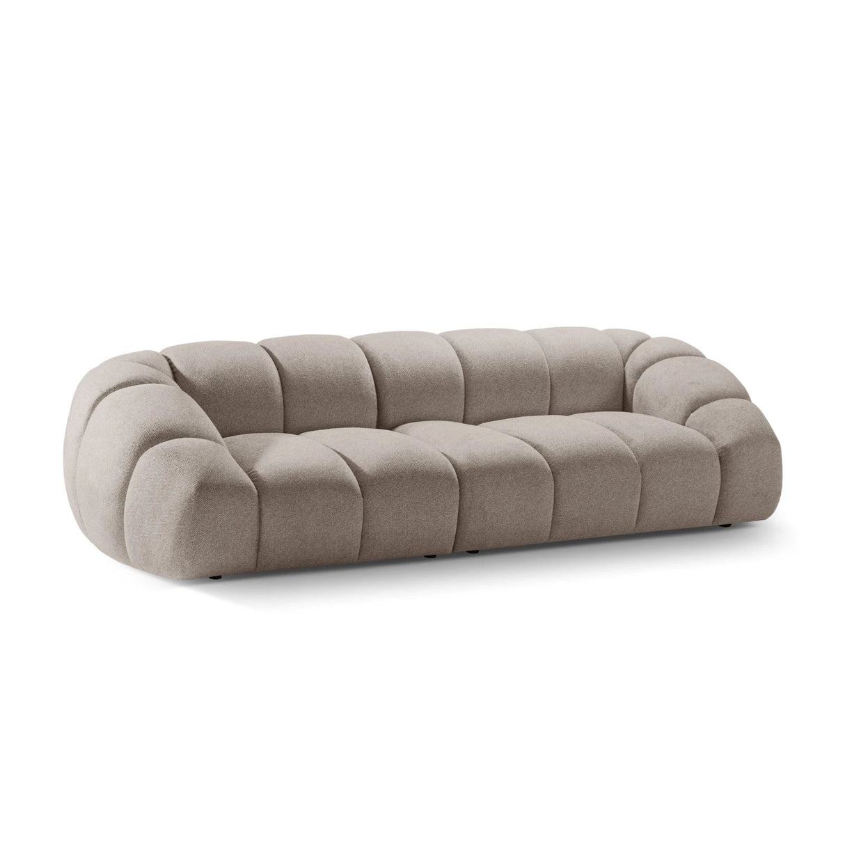 Diana 4-Sitzer Sofa mit Bezug aus Strukturierter Stoff (Bub3) in Dunkelbeige, 294x114 cm – Bild 4