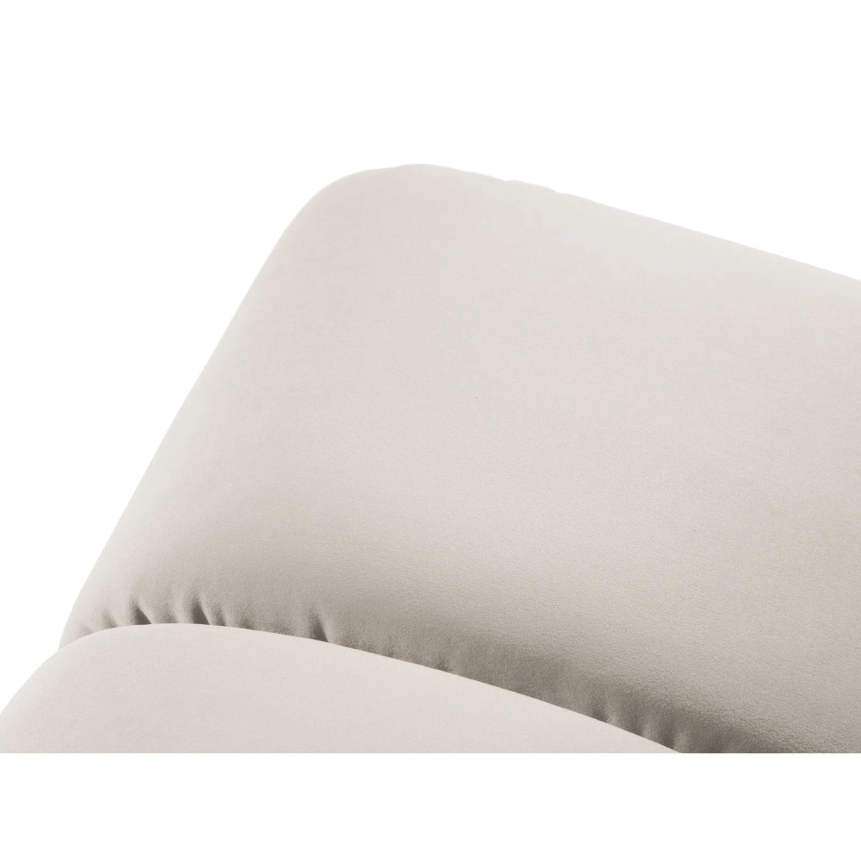 Diana Pouf mit Bezug aus Samt (Sal1) in Beige, 82x60 cm – Bild 4