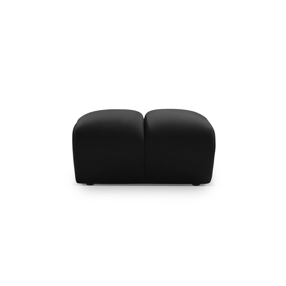 Diana Pouf mit Bezug aus Samt (Sal19) in Schwarz, 82x60 cm – Bild 3