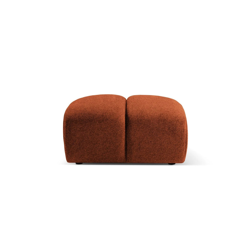 Diana Pouf mit Bezug aus Strukturierter Stoff (Bub10) in Terrakotta, 82x60 cm – Bild 4