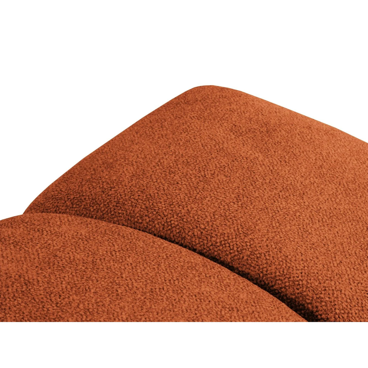 Diana Pouf mit Bezug aus Strukturierter Stoff (Bub10) in Terrakotta, 82x60 cm – Bild 5