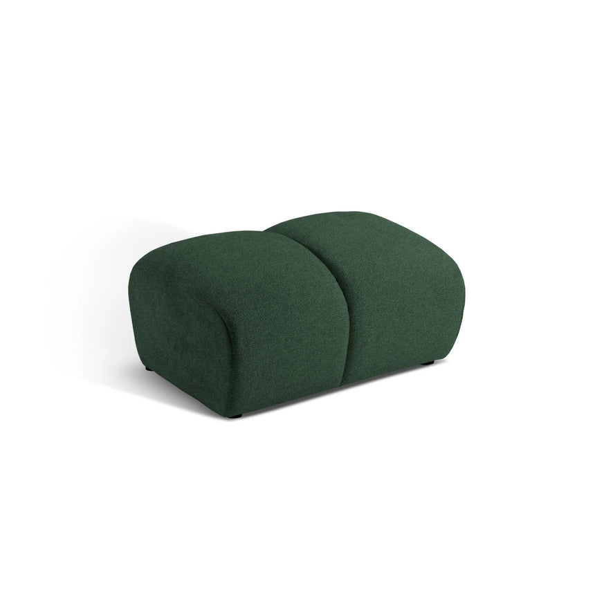 Diana Pouf mit Bezug aus Strukturierter Stoff (Bub12) in Grün, 82x60 cm – Bild 1