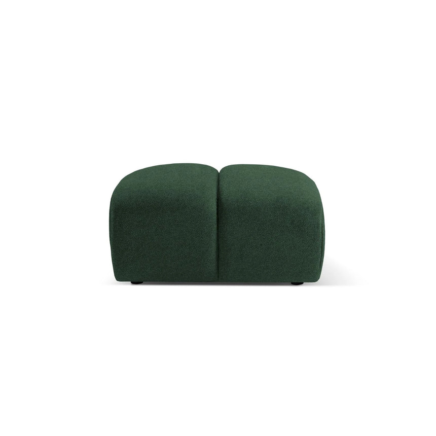Diana Pouf mit Bezug aus Strukturierter Stoff (Bub12) in Grün, 82x60 cm – Bild 4
