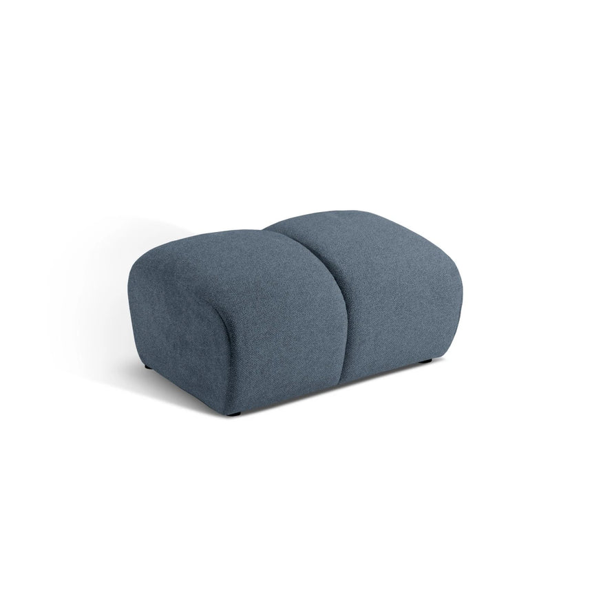 Diana Pouf mit Bezug aus Strukturierter Stoff (Bub15) in Blau Jeans, 82x60 cm – Bild 1
