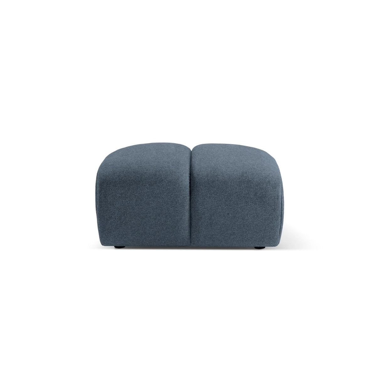 Diana Pouf mit Bezug aus Strukturierter Stoff (Bub15) in Blau Jeans, 82x60 cm – Bild 4