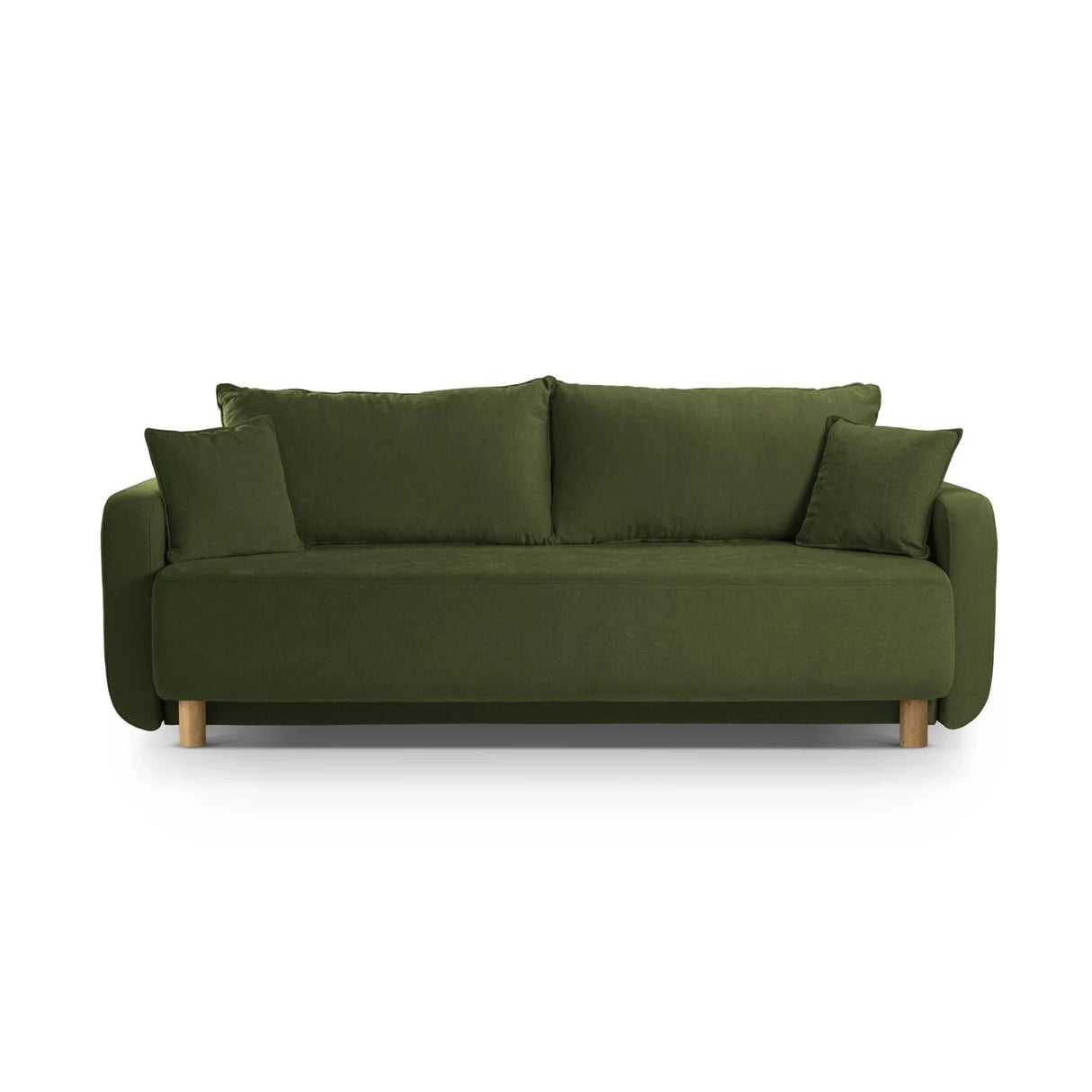 Elen 3-Sitzer Sofa mit Schlaffunktion, aus Strukturierter Stoff (Win34) in Grün, 231x106 cm – Bild 1