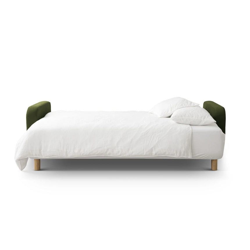 Elen 3-Sitzer Sofa mit Schlaffunktion, aus Strukturierter Stoff (Win34) in Grün, 231x106 cm – Bild 6