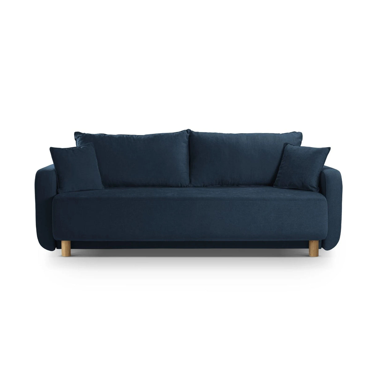 Elen 3-Sitzer Sofa mit Schlaffunktion, aus Strukturierter Stoff (Win77) in Marineblau, 231x106 cm – Bild 1