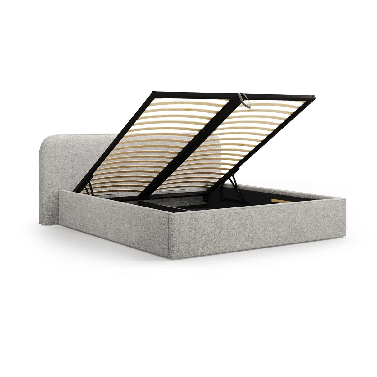 Elizabeth Bett mit Stauraum und Kopfteil in Boucle (MonSil) in Silber, 180x200 cm – Bild 6