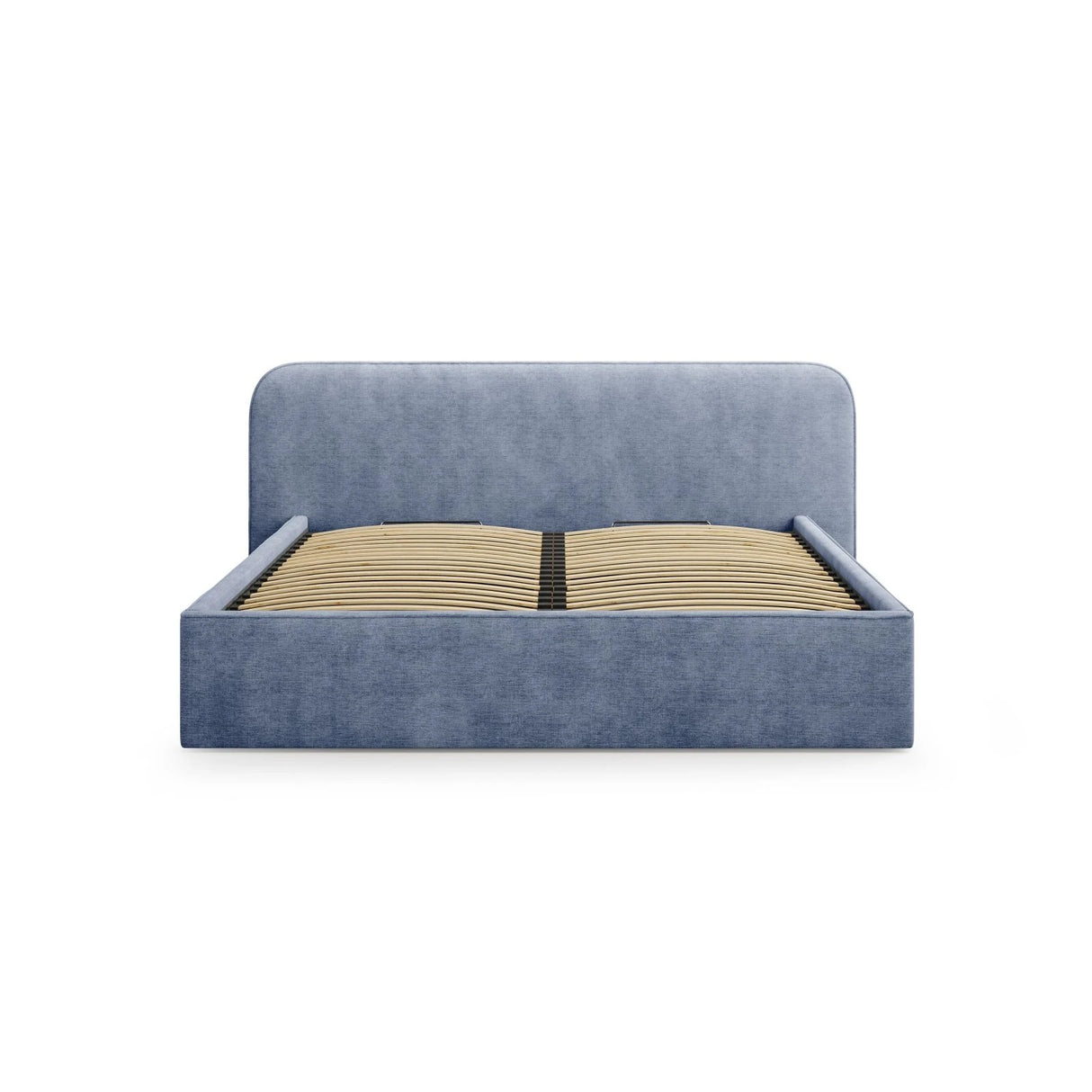 Elizabeth Bett mit Stauraum und Kopfteil in Strukturierter Stoff (BABBLU) in Dunkelblau, 160x200 cm – Bild 4