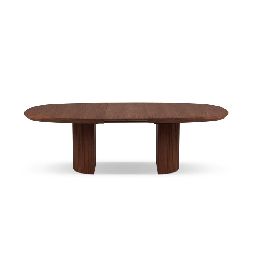 Extendable Table, "Nido", 12 Seats, Dark Oak Veneer and Dark Brown Oak, 200/300x110x75
Made in Europe – Bild 3