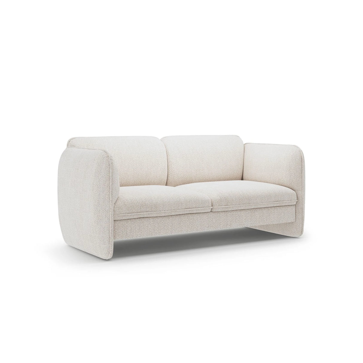 Georgia 2-Sitzer Sofa aus Chenille (SILENCIO 06) in Leichtes Beige, 168x90 cm – Bild 2
