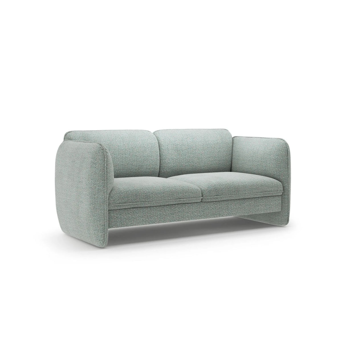 Georgia 2-Sitzer Sofa aus Chenille (SILENCIO 72) in Gedämpftes Blau, 168x90 cm – Bild 2