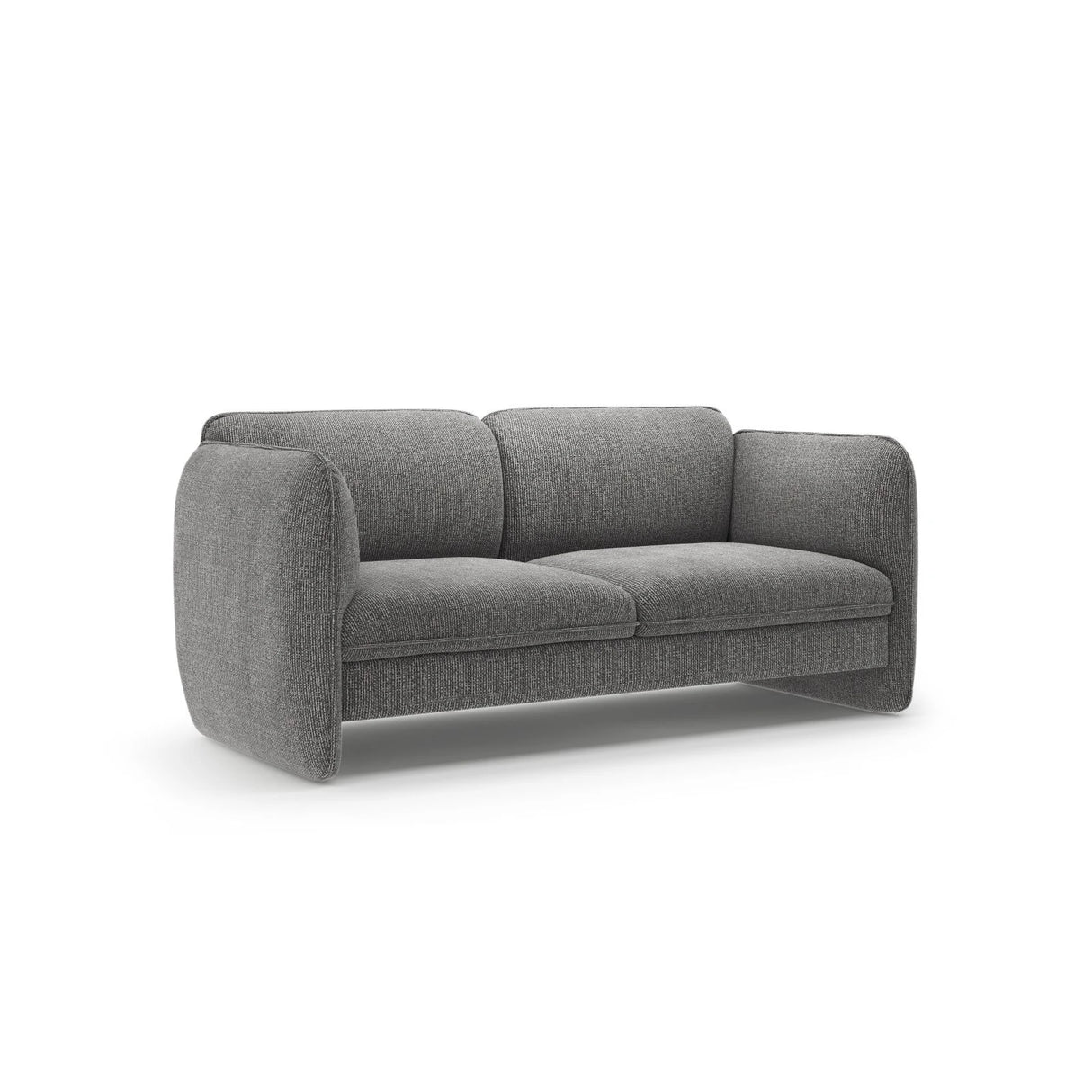 Georgia 2-Sitzer Sofa aus Chenille (SILENCIO 97) in Dunkelgrau, 168x90 cm – Bild 2