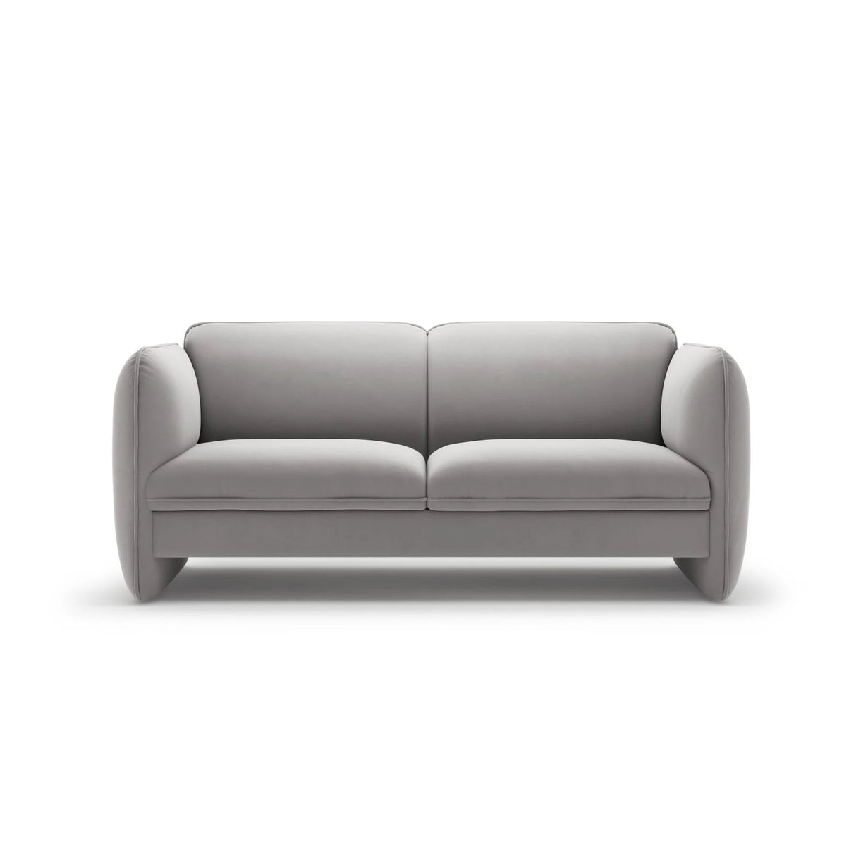 Georgia 2-Sitzer Sofa aus Samt (Magic Velvet 2239) in Hellgrau, 168x90 cm – Bild 1