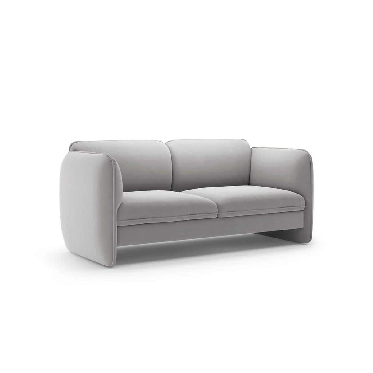 Georgia 2-Sitzer Sofa aus Samt (Magic Velvet 2239) in Hellgrau, 168x90 cm – Bild 2