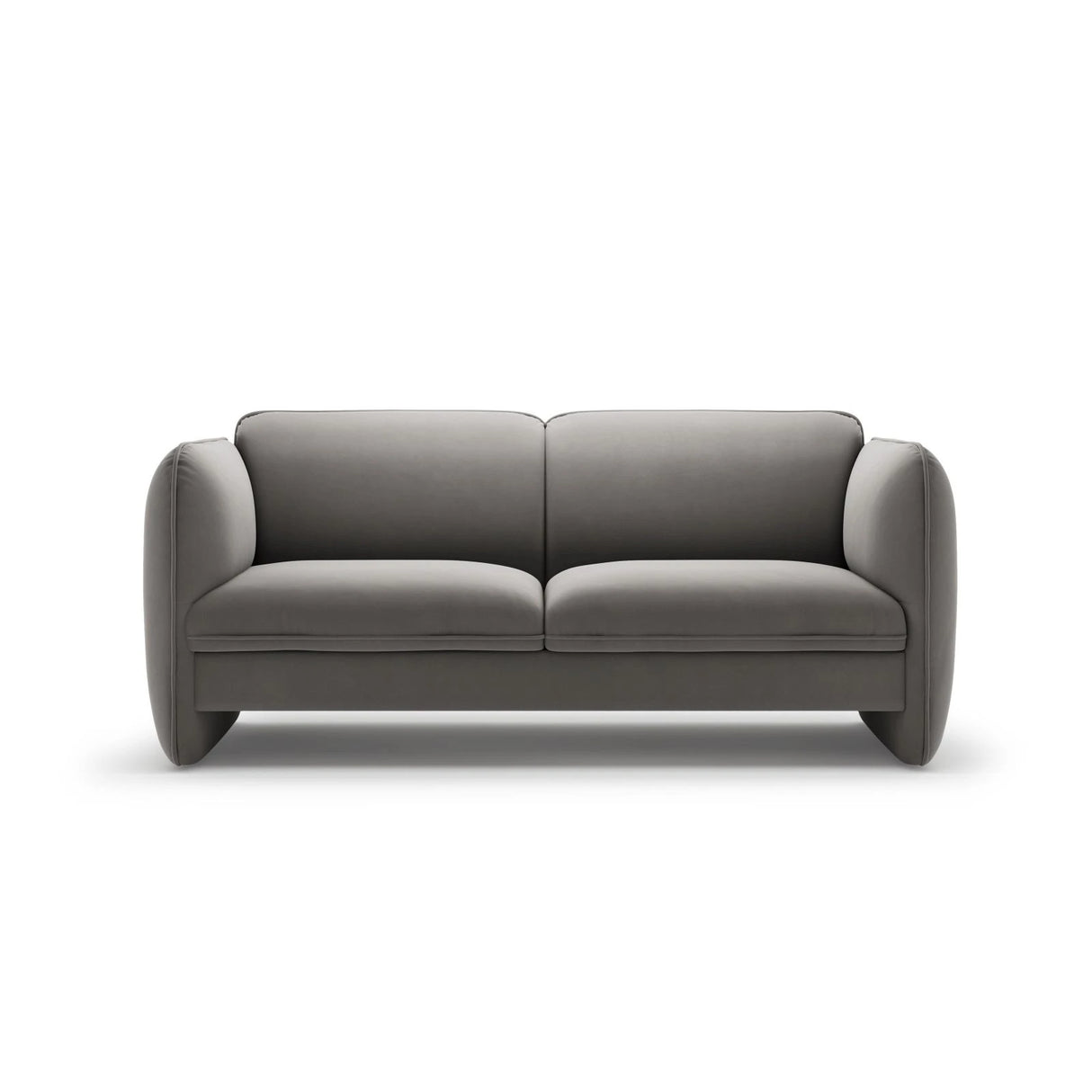 Georgia 2-Sitzer Sofa aus Samt (Magic Velvet 2241) in Dunkelgrau, 168x90 cm – Bild 1