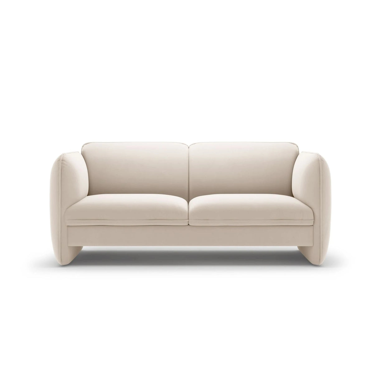 Georgia 2-Sitzer Sofa aus Samt (Magic Velvet 2256) in Elfenbein, 168x90 cm – Bild 1