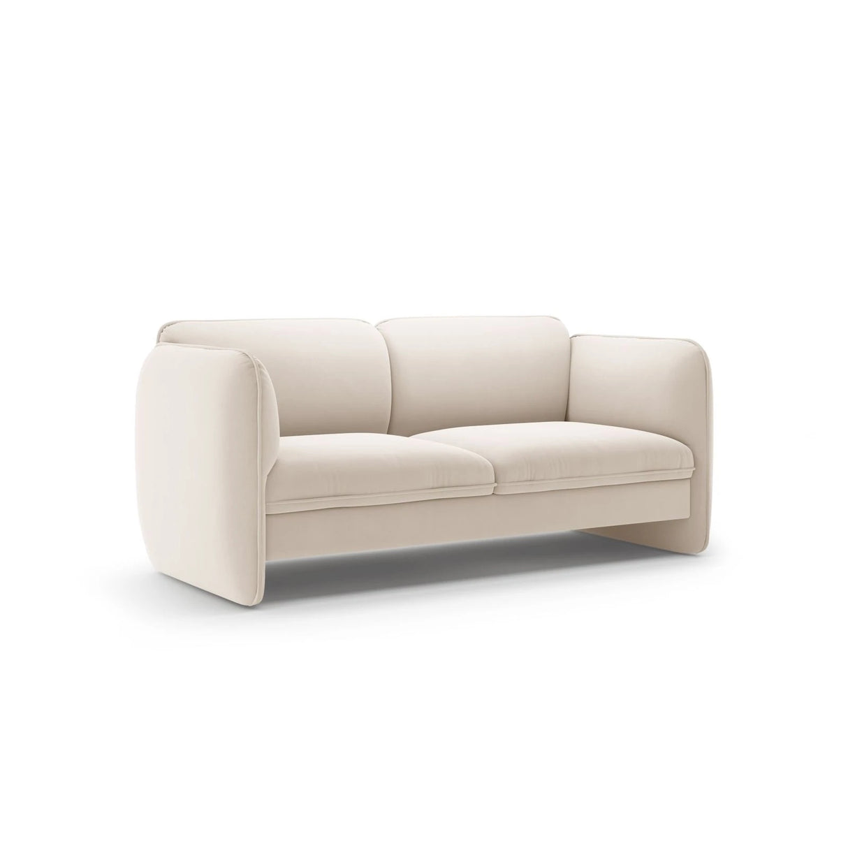Georgia 2-Sitzer Sofa aus Samt (Magic Velvet 2256) in Elfenbein, 168x90 cm – Bild 2