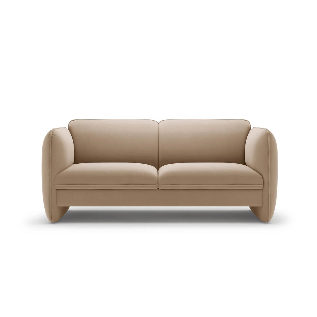 Georgia 2-Sitzer Sofa aus Samt (Magic Velvet 2282) in Mandel beige, 168x90 cm – Bild 1