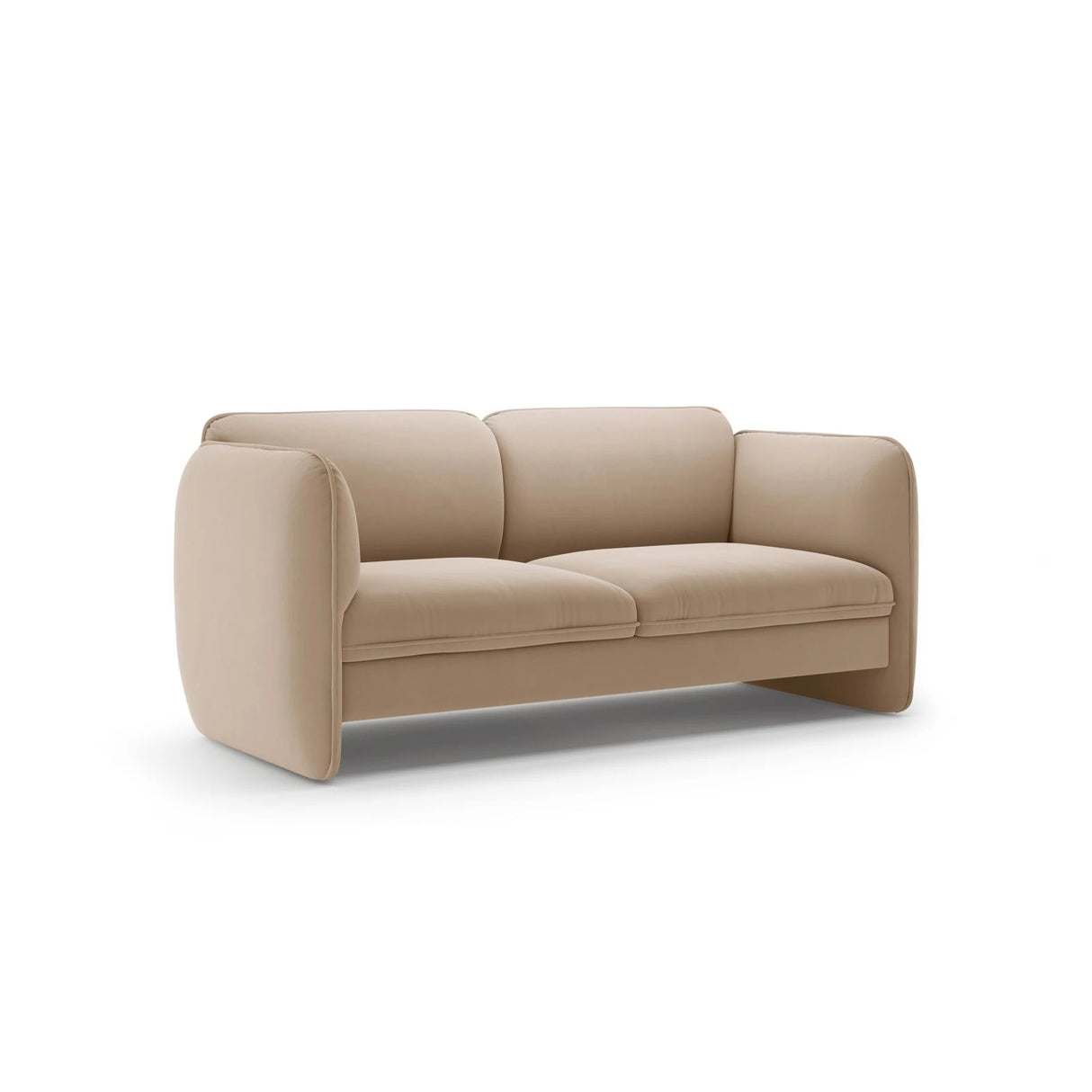Georgia 2-Sitzer Sofa aus Samt (Magic Velvet 2282) in Mandel beige, 168x90 cm – Bild 2