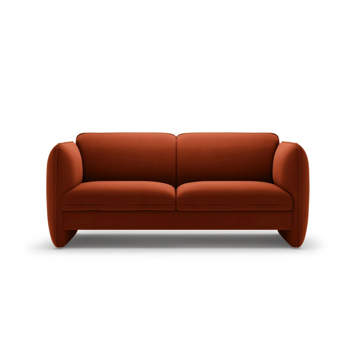 Georgia 2-Sitzer Sofa aus Samt (Magic Velvet 2285) in Kastanienbraun, 168x90 cm – Bild 1