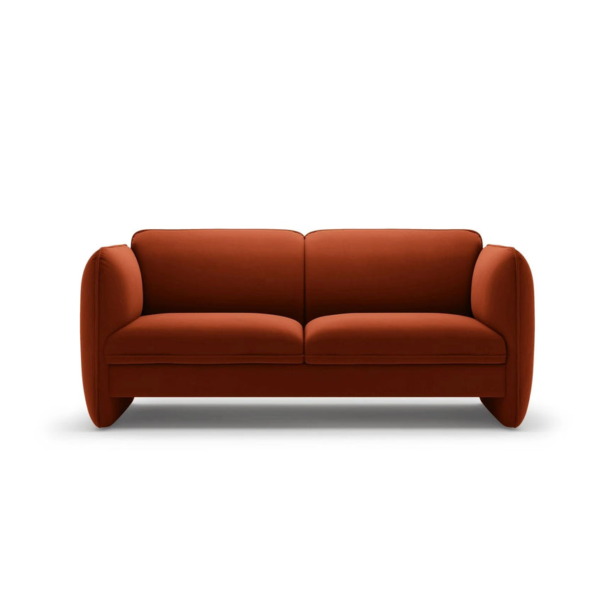 Georgia 2-Sitzer Sofa aus Samt (Magic Velvet 2285) in Kastanienbraun, 168x90 cm – Bild 1