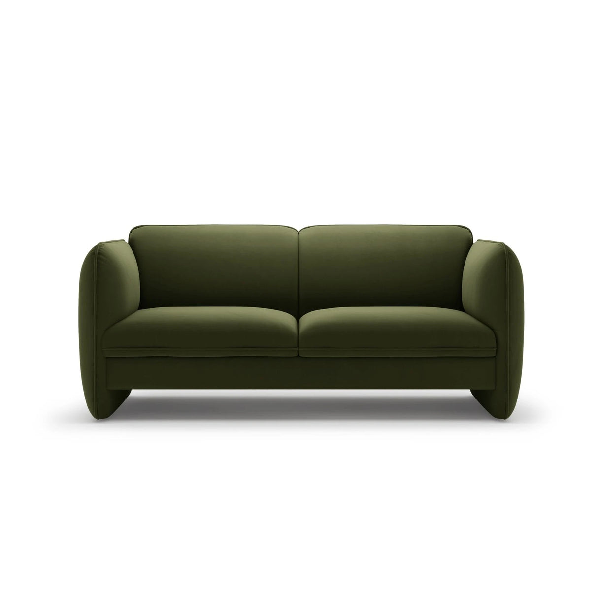 Georgia 2-Sitzer Sofa aus Samt (Magic Velvet 2295) in Armeegrün, 168x90 cm – Bild 1
