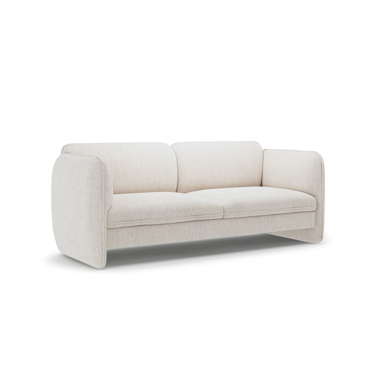 Georgia 3-Sitzer Sofa aus Chenille (SILENCIO 06) in Leichtes Beige, 204x90 cm – Bild 2