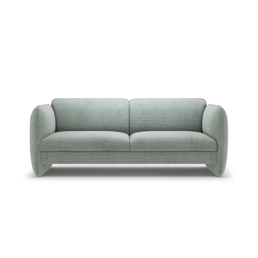 Georgia 3-Sitzer Sofa aus Chenille (SILENCIO 72) in Gedämpftes Blau, 204x90 cm – Bild 1