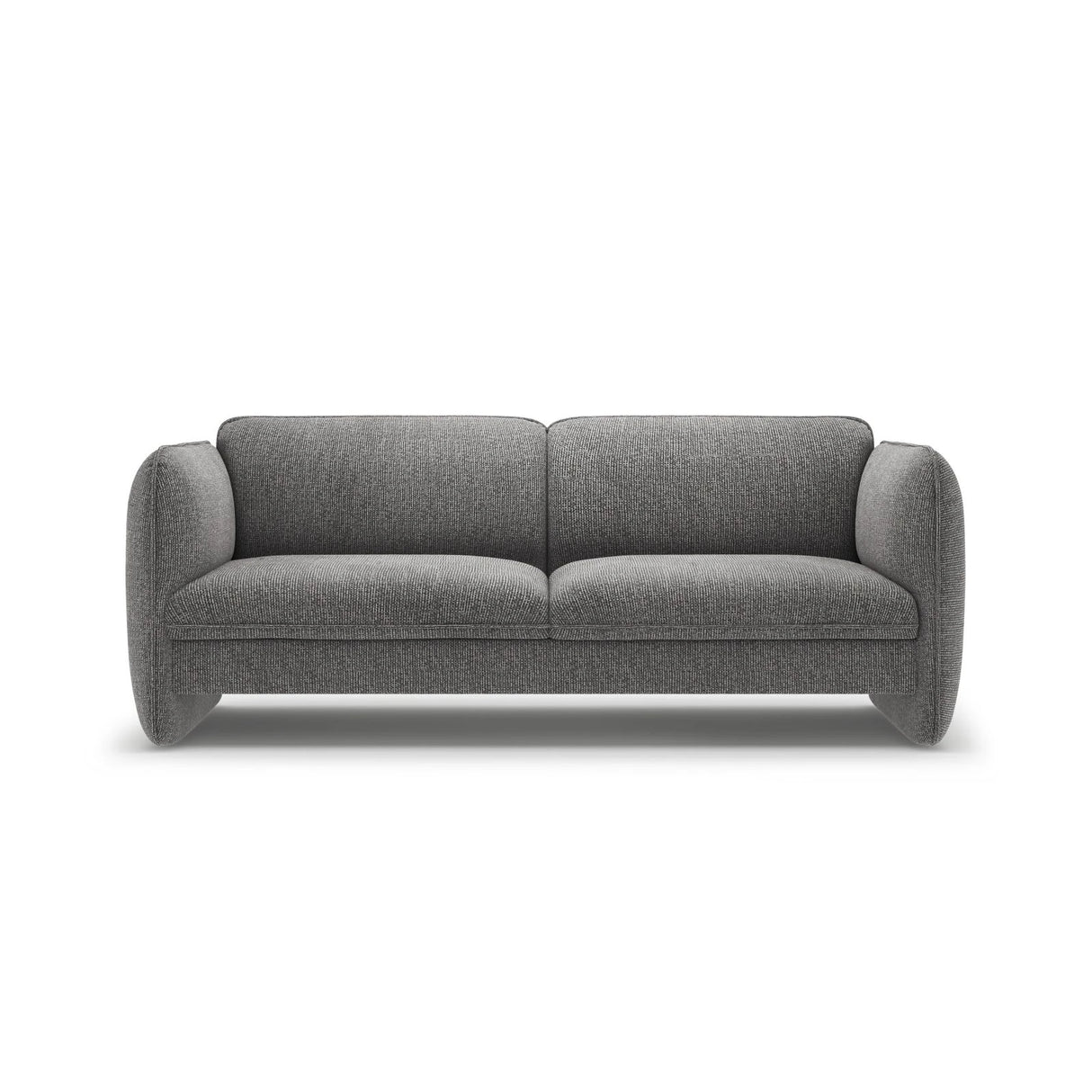 Georgia 3-Sitzer Sofa aus Chenille (SILENCIO 97) in Dunkelgrau, 204x90 cm – Bild 1