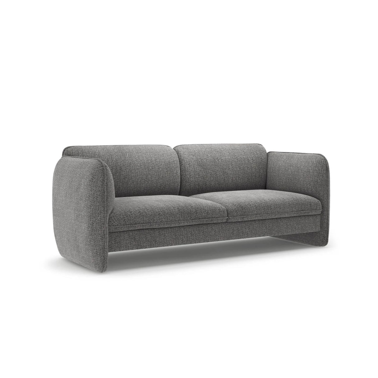 Georgia 3-Sitzer Sofa aus Chenille (SILENCIO 97) in Dunkelgrau, 204x90 cm – Bild 2