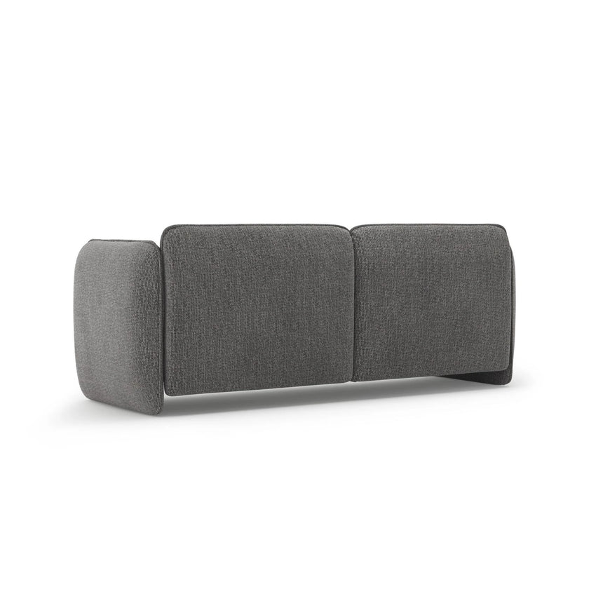 Georgia 3-Sitzer Sofa aus Chenille (SILENCIO 97) in Dunkelgrau, 204x90 cm – Bild 3