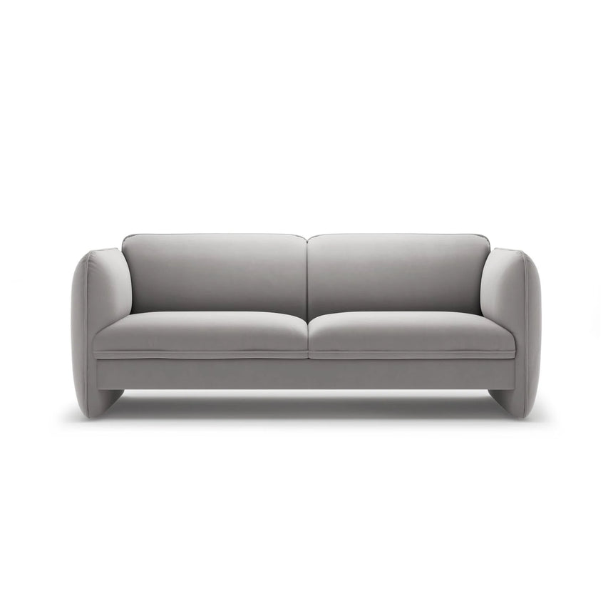 Georgia 3-Sitzer Sofa aus Samt (Magic Velvet 2239) in Hellgrau, 204x90 cm – Bild 1