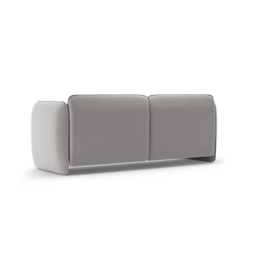 Georgia 3-Sitzer Sofa aus Samt (Magic Velvet 2239) in Hellgrau, 204x90 cm – Bild 3