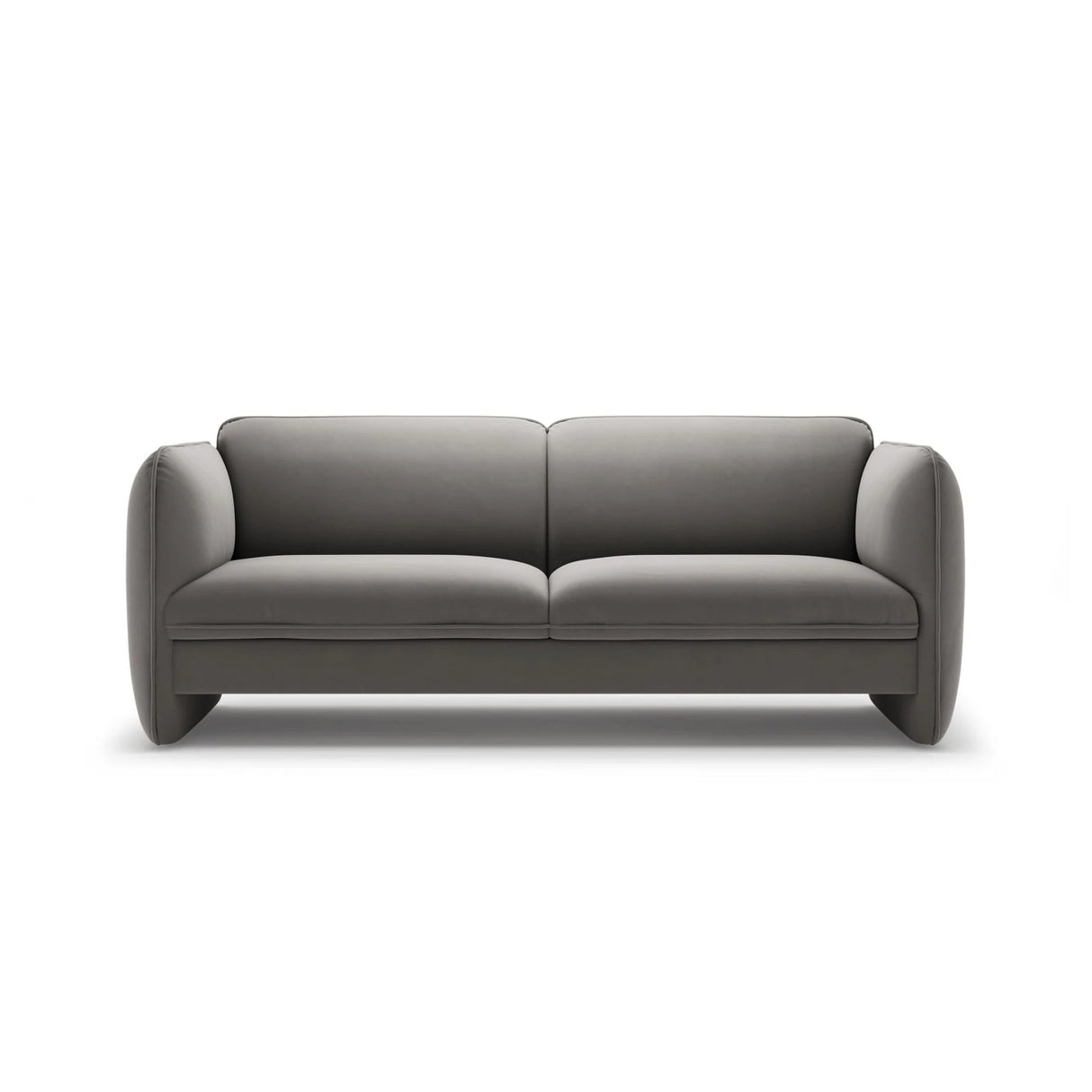 Georgia 3-Sitzer Sofa aus Samt (Magic Velvet 2241) in Dunkelgrau, 204x90 cm – Bild 1