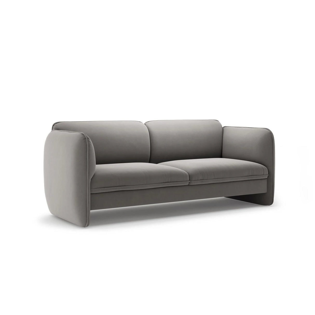 Georgia 3-Sitzer Sofa aus Samt (Magic Velvet 2241) in Dunkelgrau, 204x90 cm – Bild 2