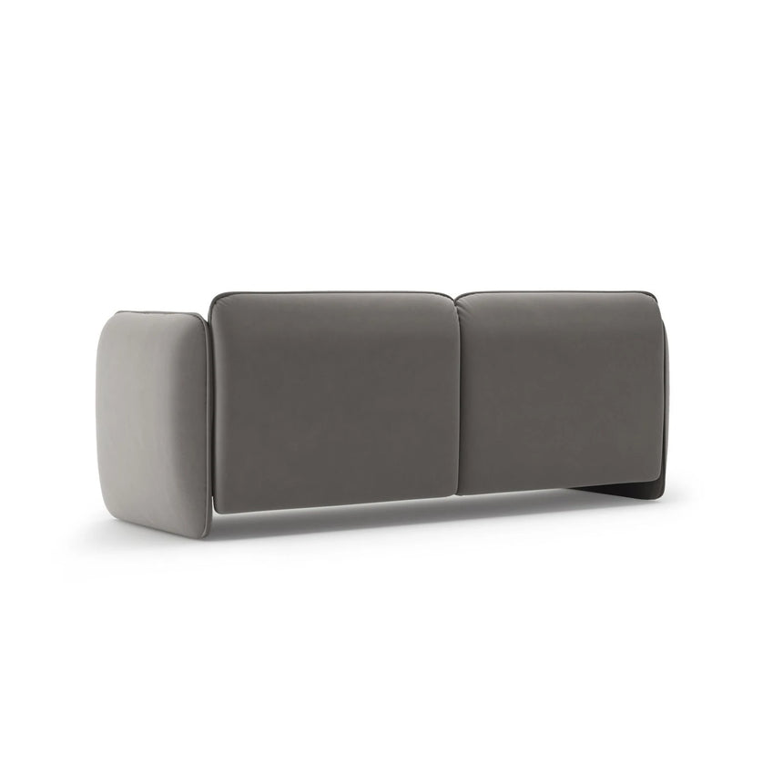 Georgia 3-Sitzer Sofa aus Samt (Magic Velvet 2241) in Dunkelgrau, 204x90 cm – Bild 3