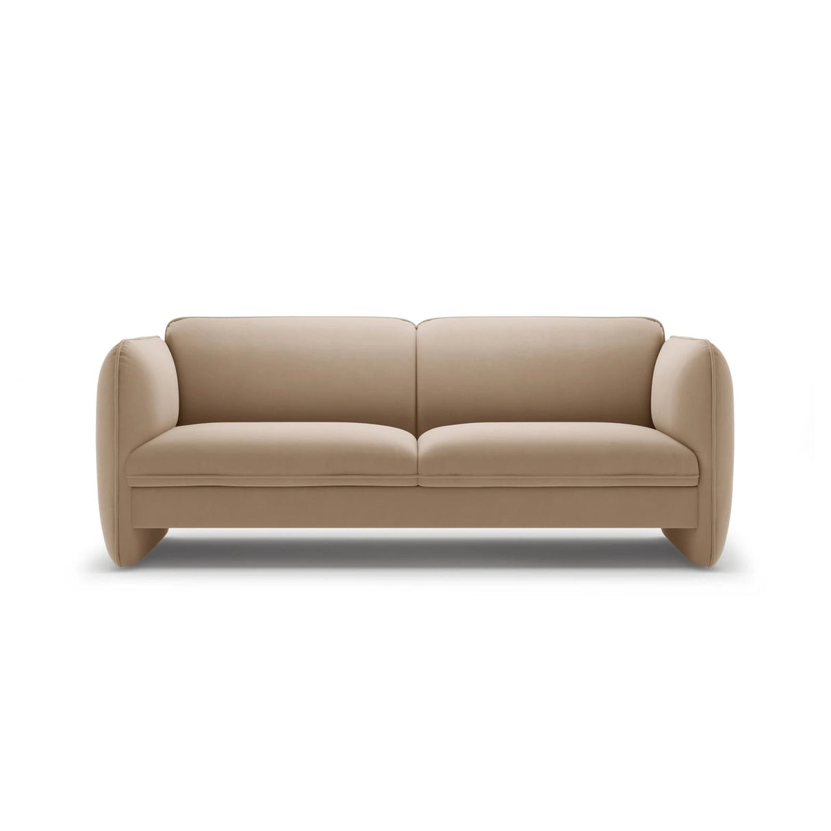 Georgia 3-Sitzer Sofa aus Samt (Magic Velvet 2282) in Mandel beige, 204x90 cm – Bild 1