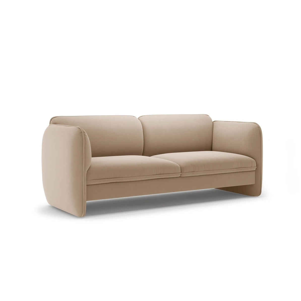 Georgia 3-Sitzer Sofa aus Samt (Magic Velvet 2282) in Mandel beige, 204x90 cm – Bild 2