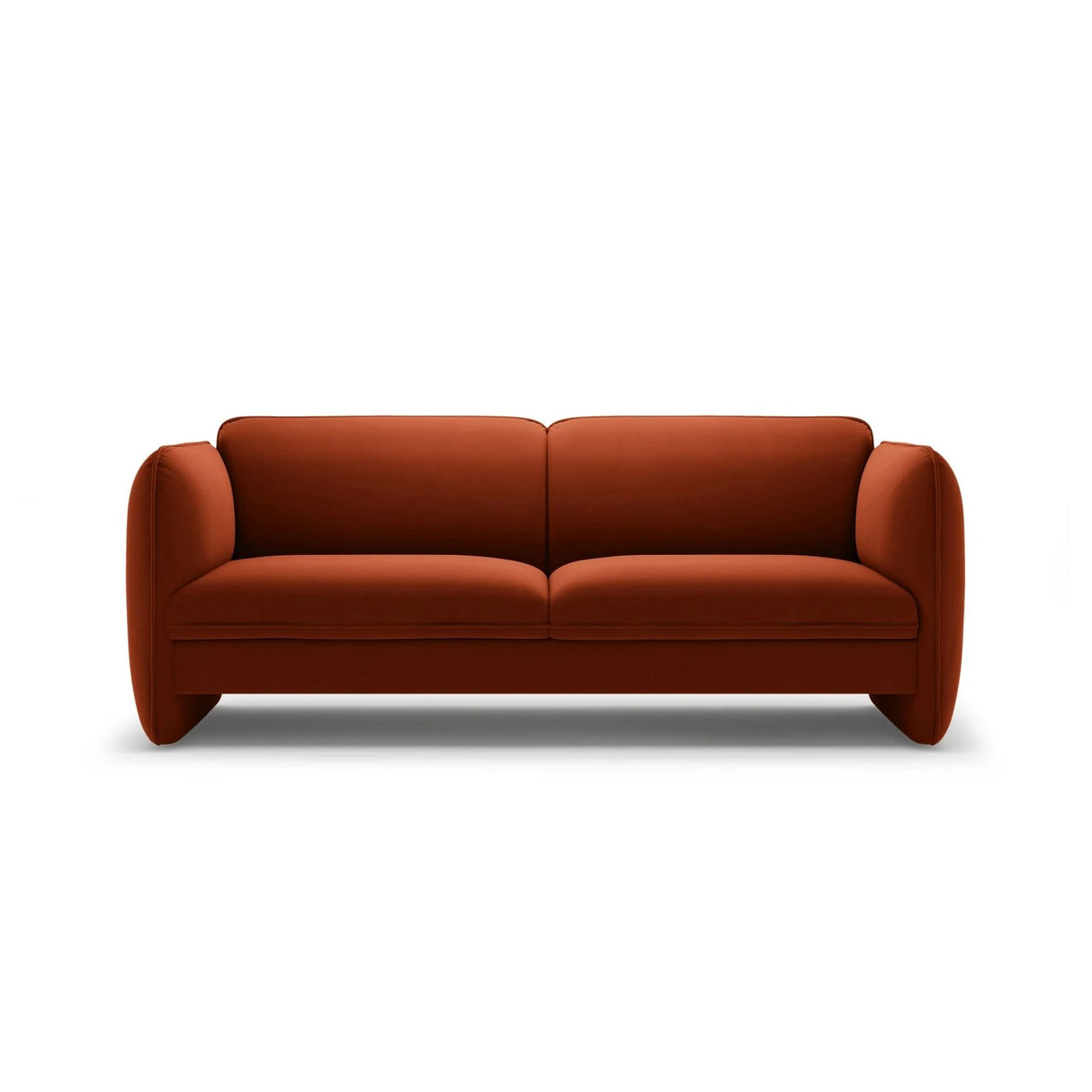 Georgia 3-Sitzer Sofa aus Samt (Magic Velvet 2285) in Kastanienbraun, 204x90 cm – Bild 1