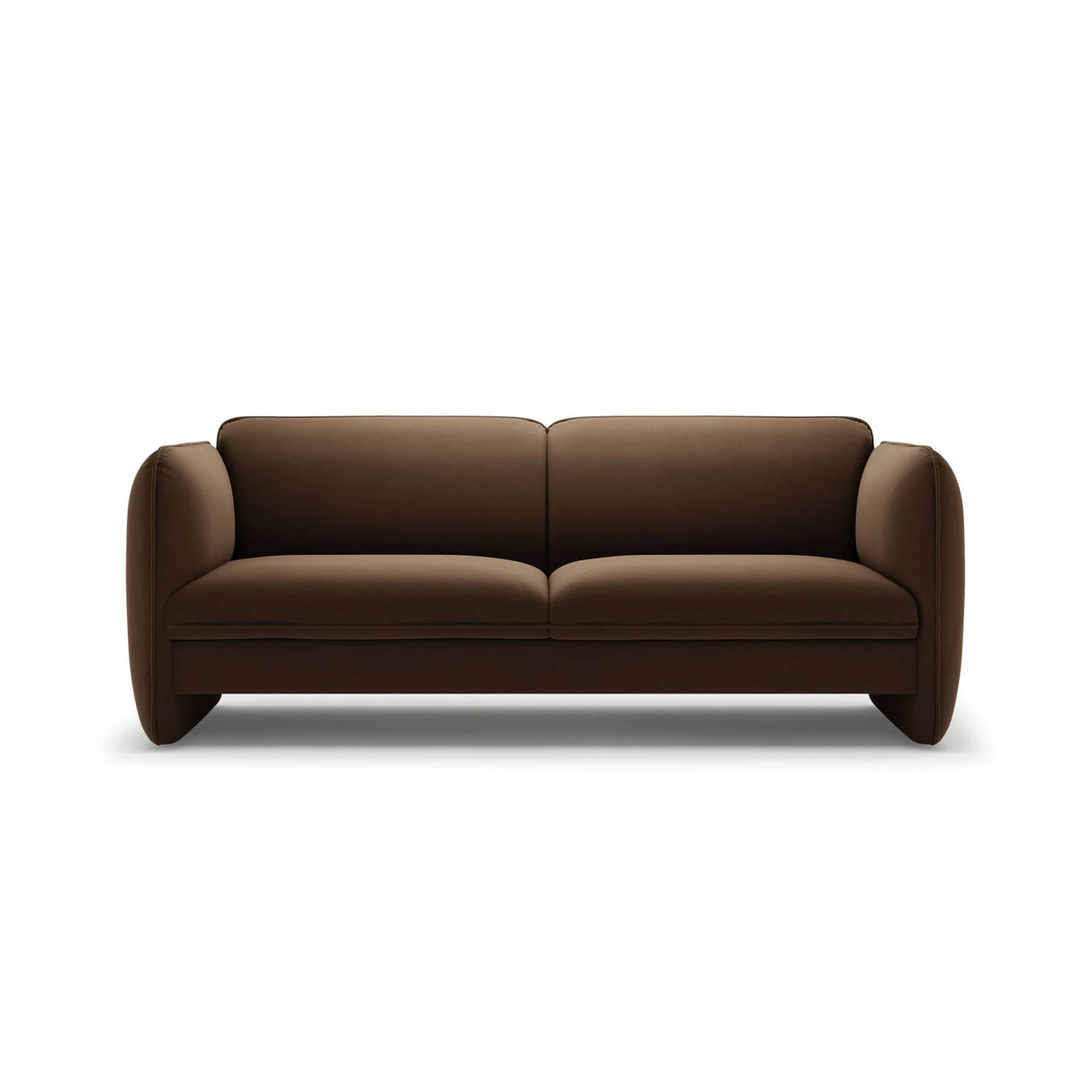 Georgia 3-Sitzer Sofa aus Samt (Magic Velvet 2299) in Schokolade, 204x90 cm – Bild 1